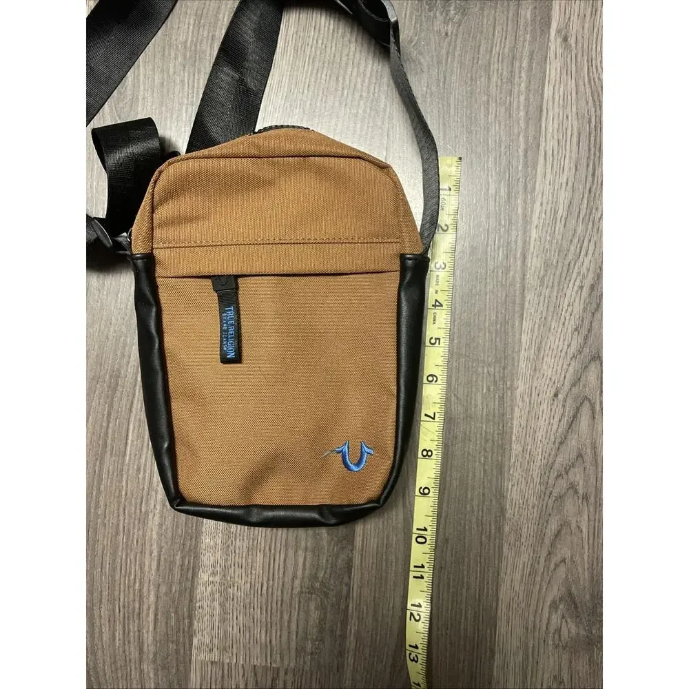 True Religion Brown Unisex Crossbody Waist Adjustable Strap